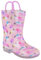 A2Z 4 Kids Stivali da pioggia per ragazze, antiscivolo, impermeabili, in gomma, con manici per il trasporto, stivali da neve con design galosce, leggeri, perfetti per tutti i giorni, perfetti per le