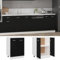 ShGaxin Unterschrank Schwarz 60x46x81,5 cm Spanplatte Küchenschrank, Küchenunterschrank, Unterschrank Küche, Küchenmöbel, Miniküche, Spülschrank