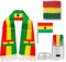 Sonia Originelli Fanset Fanartikel Fanschal Schweißband Fanschminke Schminkstft Fahne Flagge Farbe: Ghana