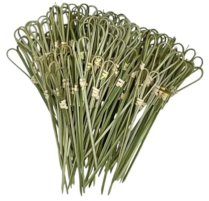 Pack de 200 Unidades, Palitos de madera, Brocheta plana de bambú. 15 cm. pinchos, frutas, verduras. Palillos para aperitivos, Palos de brocheta, brocheta, chuches, palitos de madera