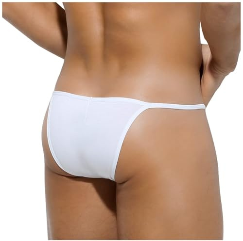 Casey Kevin Herren String Hüftbedeckend Niedrige Taille Slips Atmungsaktiv | Männer Sexy Unterwäsche Baumwolle G-Stringhose