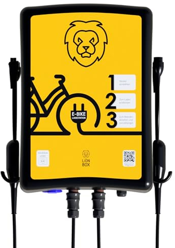 ONgineer LiON Box Max BS-BO-RO_BS-SH-YA - universelle 36 V E-Bike Ladestation mit 2 Plug & Go Ladepunkten und 1 Steckdose: kompatibel mit Yamaha, Bosch Smart, Bosch, BMZ, Specialized & Shimano