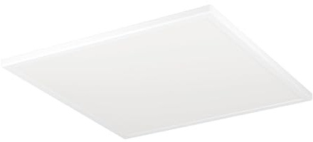 EGLO LED Deckenleuchte Rovito runde Badezimmer | Deckenlampe mit Fernbedienung, Badlampe Decke aus Kunststoff in Weiß, Deckenbeleuchtung warmweiß-kaltweiß, IP44, 50x50 cm