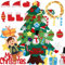 Everized Árbol de Navidad de fieltro para niños, árbol de Navidad de fieltro Montessori para niños, árbol de Navidad de fieltro para niños pequeños, juego de árbol de Navidad de fieltro de gran tamaño