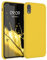 kwmobile Cover per Apple iPhone XR Custodia - Back Case per Smartphone in Silicone TPU - Protezione Gommata - giallo radiante