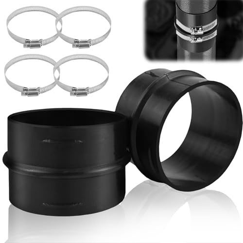 Tubo di Riscaldamento da 75 mm 2 Pezzi Tubo di Riscaldamento da 75 mm con 4 Fascette Stringitubo per Accessori di Riscaldamento Eberspacher Webasto