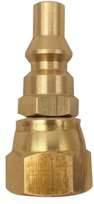 SEIWEI 1/4„ Quick Key Connect Plug x 3/8“ Female Flare Adapter, RV Propane Conversion Fittings für Gasgeräte, Regler und Schlauchleitungen