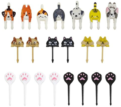 21 Uds Tenedores De Fruta, Tenedores Para Lonchera Para Niños, Tenedores Creativos De Fruta De Dibujos Animados, Juego De Tenedor De Comida Lindo, Accesorios Para Fiambrera