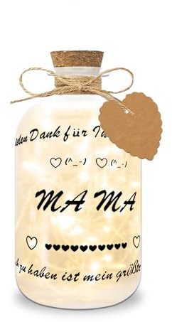 DYOUen LED Flaschenlicht Beleuchtete Flasche Dekoflaschen mit Korken Leuchtflasche Sandgestrahlt Flaschenlichterkette Laternen Licht für Geburtstag Hochzeit Weihnachten (Modern-Mama)