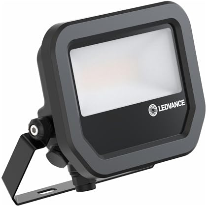 Ledvance LED Floodlight Aluminum Black 8W 1200lm 100D - 840 Cool White | IP66 - Symmetric