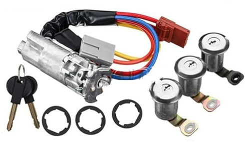 Cerradura Puerta para Citroen para Berlingo para Xsara para Picasso 1996 1997 1998 1999 2000 2001-2007 Juego Cilindros Cerradura Puerta Barril con 2 Llaves 96244156 Cerradura Puerta Trasera Derecha