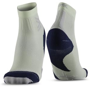 X-Socks Run Discover Knöchelsocken für verbesserten Laufkomfort, fortschrittlichen Schutz mit Atmungsaktivität und Unterstützungstechnologien, ideal für die Thermoregulation - Marine/Schwarz, 45-47
