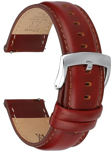 CORROPELLE Leder Uhrenarmbänder Schnellverschluss Armband 18mm 19mm 20mm 21mm 22mm, Eleganten Hochwertige Ersatz Leder Armband für Damen und Herren, Uhr und Smartwatch