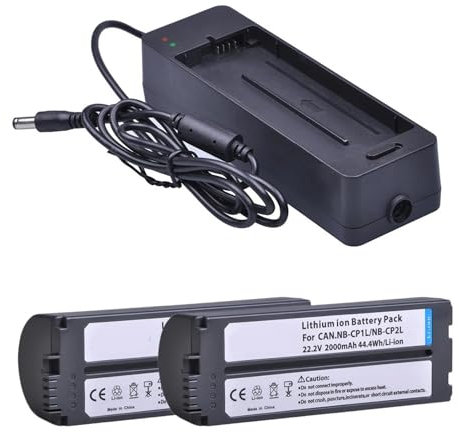 NB-CP2LH NB-CP2L Batterie NB CP1L CP2L CP2LH Bateria, Kompatibel for Canon, for SELPHY NB-CP1L CP1300 CP1200 CP1500 CP910 CP900 Foto Drucker(2 Battery Set)