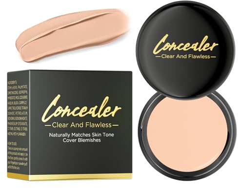 Concealer Full Coverage, Concealer for Mature Skin Brown, Covers Dark Circles Scars & Blemishes Concealers & Correctors, Light Brown Natural Finish Foundation for Face Make-up