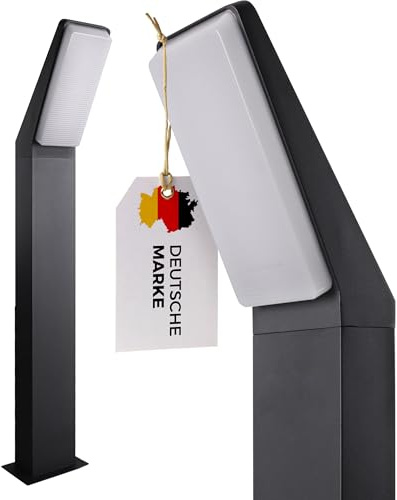 max K O M F O R T LED Außenstandleuchte 12W IP65 Anthrazit – Moderne Gartenleuchte 1500lm warmweiß – Design Wegeleuchte EVA 2305 Serie für Einfahrt, Terrasse & Außenbereich EVA