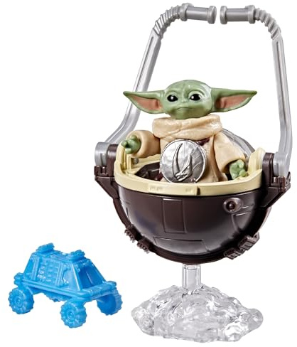 Star Wars ActionVerse Grogu Action-Figur (3,3 cm in Einer Skala von 11 cm) & Accessoires, wiederverwendbarer Aufbewahrungsrahmen, Spielzeug für Jungen und Mädchen ab 4 Jahren