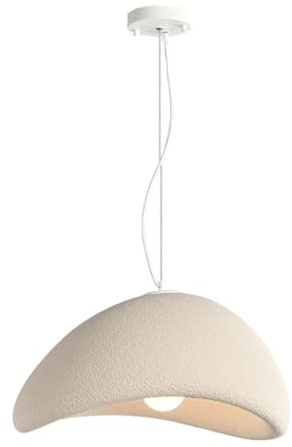 PANNN Moderne Wohnzimmer Pendelleuchte E27 Braun Kronleuchter Japanisch Deckenlampe Wabi-Sabi Stil Vogelnest Form Beleuchtungsständer Für Kücheninsel Licht Esstisch Hängelampe(B,30)