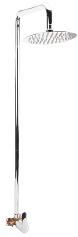 Zhjvihx Kit de Ducha Exterior, Cabezal de Ducha Tipo Lluvia de Acero Inoxidable 304 con Acabado Galvanizado, para Patio, Piscina y Playa