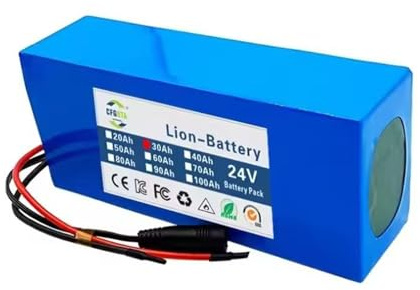 Batteria Al Litio Da 24V 30Ah Per Bicicletta Elettrica 6S3P Batteria Al Litio Di Ricambio Per Scooter Elettrico Con Caricabatterie Batteria Al Litio Impermeabile XT60