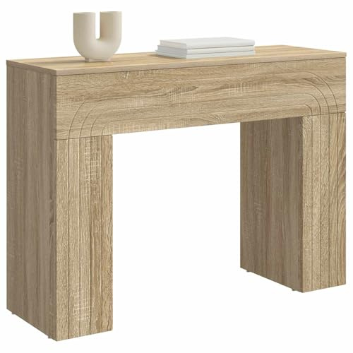 vidaXL Couchtisch Sonoma-Eiche 102 x 35 x 75 cm Holzwerkstoff, Moderner rechteckiger Couchtisch, stylisches Möbelstück, praktische Wohnzimmereinrichtung, Robustes Holzdesign