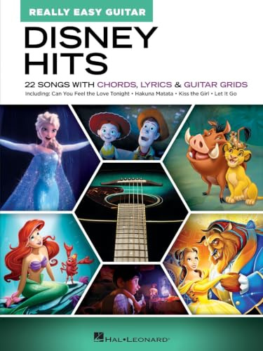 Disney Hits. Really Easy Guitar: Really Easy Guitar - 22 Songs with Chords, Lyrics & Guitar Grids