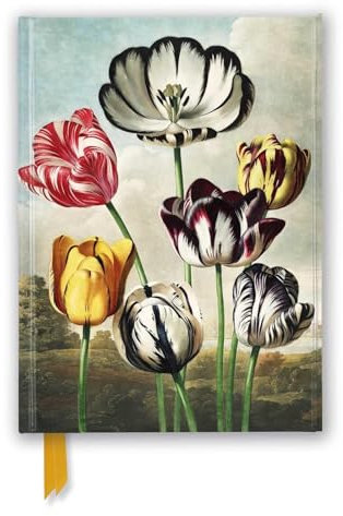 Temple of Flora - Tulips Foiled Journal (Flame Tree Notebooks): Unser hochwertiges, liniertes Blankbook mit festem, künstlerisch geprägtem Einband und ... Notizbuch DIN A 5 mit Magnetverschluss)