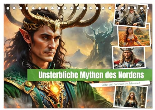 Unsterbliche Mythen des Nordens (Tischkalender 2026 DIN A5 quer), CALVENDO Monatskalender: Entdecken Sie die zeitlose Schönheit und unsterbliche Macht ... Götter und Göttinnen (CALVENDO Menschen)