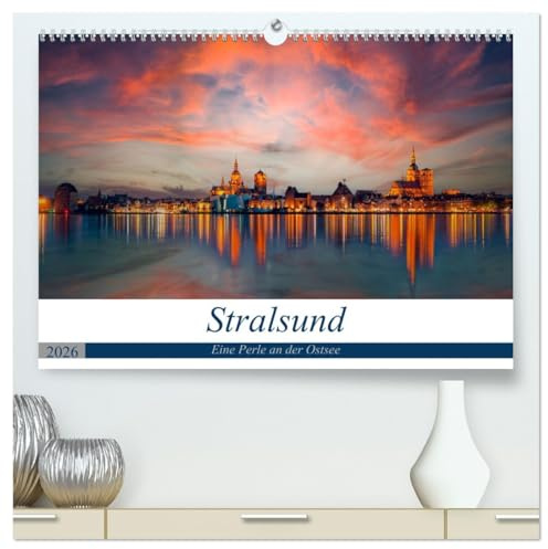 Stralsund, Eine Perle an der Ostsee (hochwertiger Premium Wandkalender 2026 DIN A2 quer), Kunstdruck in Hochglanz: Faszinierende Bilder aus der Hansestadt Stralsund (CALVENDO Orte)
