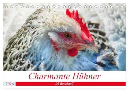 Charmante Hühner (Tischkalender 2026 DIN A5 quer), CALVENDO Monatskalender: Hühner mit Seele und Charakter (CALVENDO Tiere)