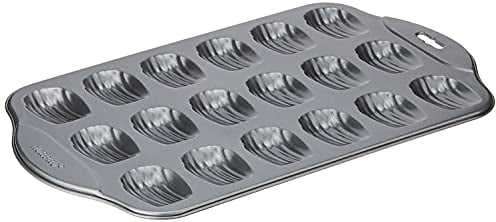 Norpro Non-Stick 18-Cup Mini Madeleine Pan, Black