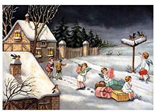 Alexander Taron 10398 Korsch Advent-Angels Dorf, 29 x 21 x 0,1 cm, Grau