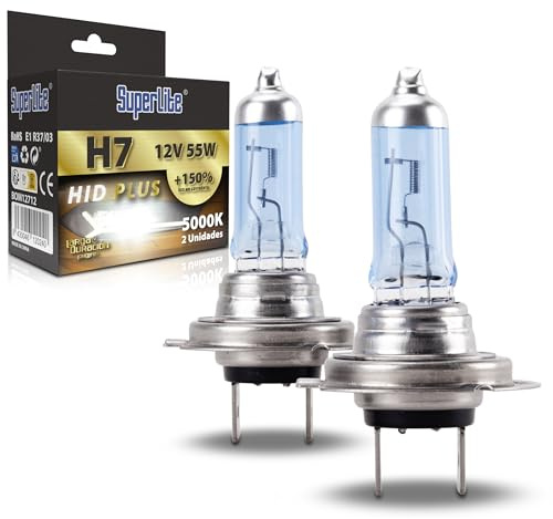 Superlite BOM12712 H7 Hid Plus Bombillas +150% E-Mark, Juego de 2