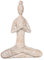 Moritz Skulptur Yoga Hands Kundalini-Yoga Meditative massives Mangoholz - Handarbeit 37,5 x 26 x 8 cm I weiß