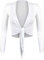 Gloop Damen Schöne, Elegante Bolero Jäckchen Langarm Bolero zum Knoten, Weiß, M,Weiß,M
