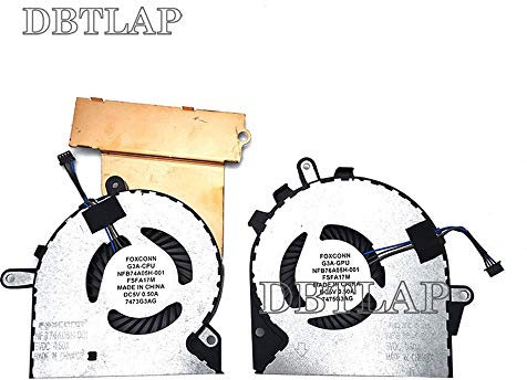 DBTLAP GPU + CPU Refroidissement Ventilateur Compatible pour HP Omen 15-CE 15-CE000 15-CE010CA 15-CE020CA 15-CE030CA 15-CE051NR NFB76A05H-001 929455-001 & 929456-001