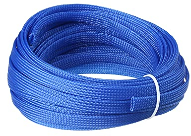 Othmro 1Pc Cable Tidy Sleeve, 10m Cable Protector, Desk Cable Management Cable Organizers Wire Tidy for TV/PC USB Cable, Pet Cable Protector, Blue (Width: 8mm)