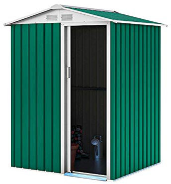 Iron - casetta da giardino in acciaio zincato 155x130 cm ripostiglio da esterno ricovero per attrezzi made in italy