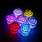 SOLUSTRE 4Pcs Schwimm Pool Licht Rose Sterlingsilber- Stille Licht wasserdichte LED Badewanne Schwimm Licht für Hochzeit Party Favor Bunte