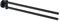 HomeHeng Zweiarmig Schwenkbar Handtuchhalter,Edelstahl Matt Schwarz Wand Handtuchhalter Bad Handtuchstange mit Bohren,H91201MB