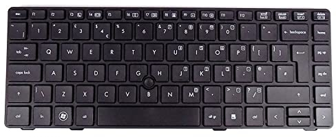 HP 641835-031 QWERTY UK English Keyboard Englische Tastatur Schwarz für HP 6560B