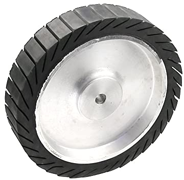 Rueda de contacto de goma centrífuga de 250 * 50 mm 10 '' Rueda expansora para lijar bandas en amoladora de motor, solo 10 bandas