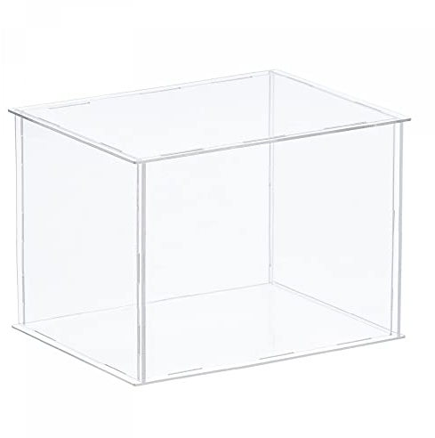 sourcing map Klare Vitrine Acryl Box Staubdichte Box Vitrine Zusammenbauen 30x25x25cm für Sammlerstücke Kunsthandwerk