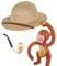 Dreamzfit - Erwachsene Safari Pith Helm Hut Kostüm Zubehör Set ~ Dschungel Safari Hut, Rauchpfeife Requisite & Aufblasbarer Affe für Männer & Frauen Entdecker Jäger Abenteurer Traveler, Beige