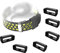 ZoeTekway Confezione da 6 passanti per cinturino di ricambio, passante per cinturino in silicone, supporto per cinturino in silicone, supporto per cinturino, diametro 22 mm cinturino nero