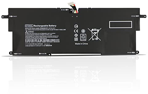 K KYUER ET04XL Batterie pour HP EliteBook X360 1020 G2 i7-7600U i5-7300U Series 2TM98ES 2TM99ES HSN-I09C HSTNN-IB7U ET04049XL-PL 915030-1C1 915030-171 915191-855 Notebook Battery 49.81Wh 6470mAh
