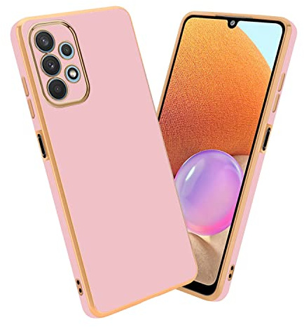 Cadorabo Hülle kompatibel mit Samsung Galaxy A32 4G Schutzhülle TPU Silikon Case Liquid Design mit Kameraschutz Slim Kratzfest Weiche Gummi mit Rundumschutz Case Hülle für Galaxy A32 4G in Rosa