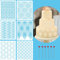 Torten Schablonen Cake Stencil 6Stk Kuchen Dekoration Schablonen Kuchenvorlagen mit Stecknadel für Kekse Fondant Dessert Geburtstag Hochzeit Kuchendekoration 25x20.5CM (6 pcs)
