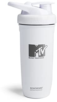 Smart Shake Reforce Stainless Steel MTV LOGO Shaker Bottle (900 ML /30oz) | Light Weight Resistance Sports Shaker Bottle with a Soft Lid | Leakproof Protein Shaker Cup, BPA Free & DEHP Free