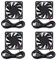 DC 5V USB 6010 60mm Brushless Fan for 3D Printers, Makerbot, PC CPU, Computer Casing - 60 x 60 x 10mm Cooler Pack of 4